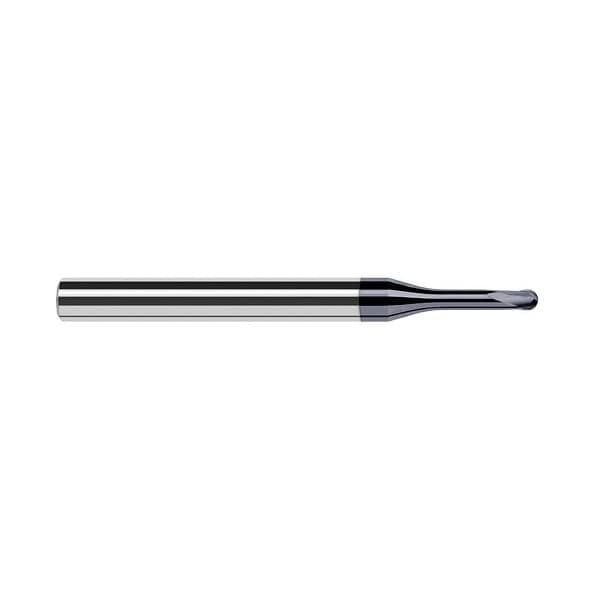 Harvey Tool 9/64 dia. x 0.1120 in. x 0.22 in. Reach Carbide Ball End Mill for Hard Milling, 2 Flutes 37909-C6 - main